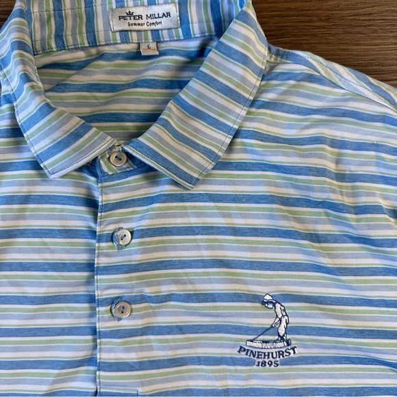 Peter Millar Other - Peter Millar Polo Shirt Mens Large Striped Summer Comfort Golf Pinehurst 1895